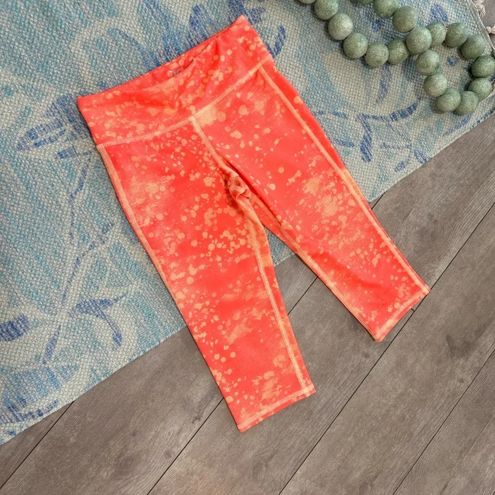 Old Navy Orange Leggings Stretchy Athletic Wear